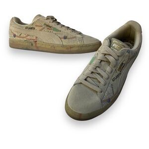 Size 8 - PUMA Suede City ATL--Atlanta Georgia City Map Art--New w/ Slight Defect